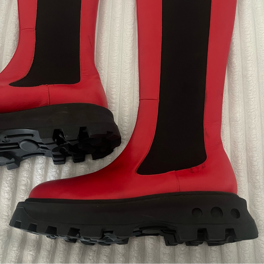 NEW Simon Miller Red Tall Boots - Picture 6 of 8